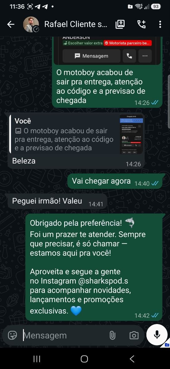 Depoimento de cliente — Cliente Sharks