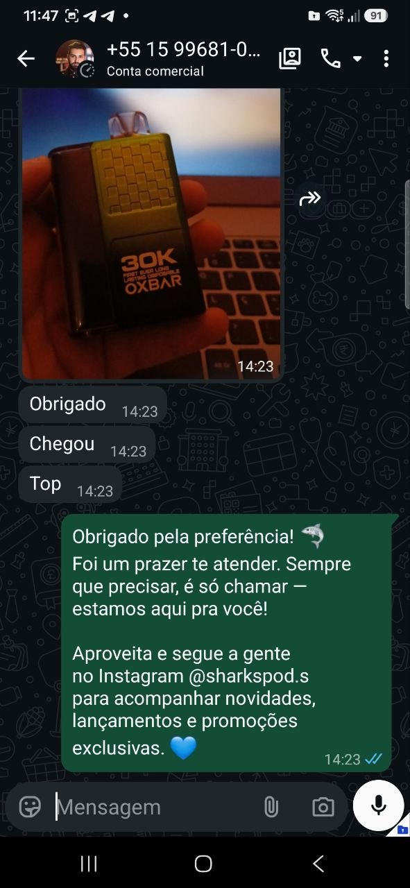 Depoimento de cliente — Cliente Sharks