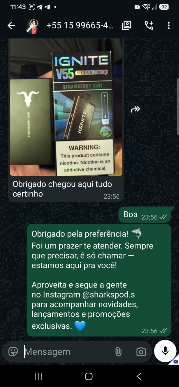 Depoimento de cliente — Cliente Sharks