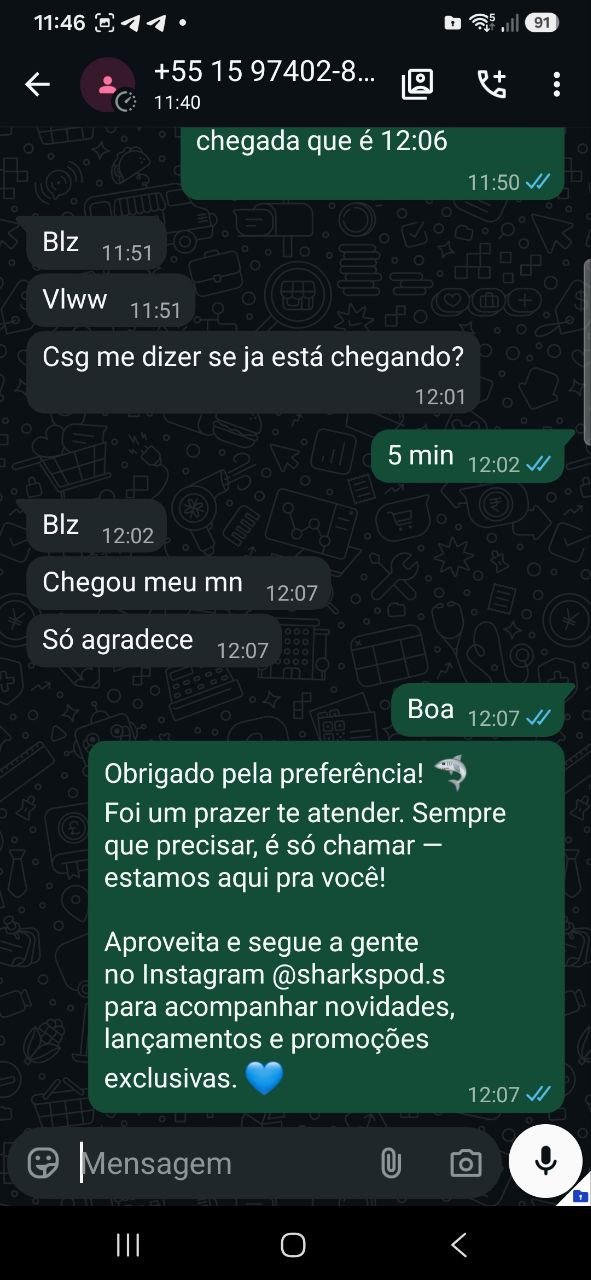 Depoimento de cliente — Cliente Sharks